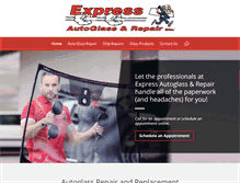 Tablet Screenshot of expressautoglassgf.com
